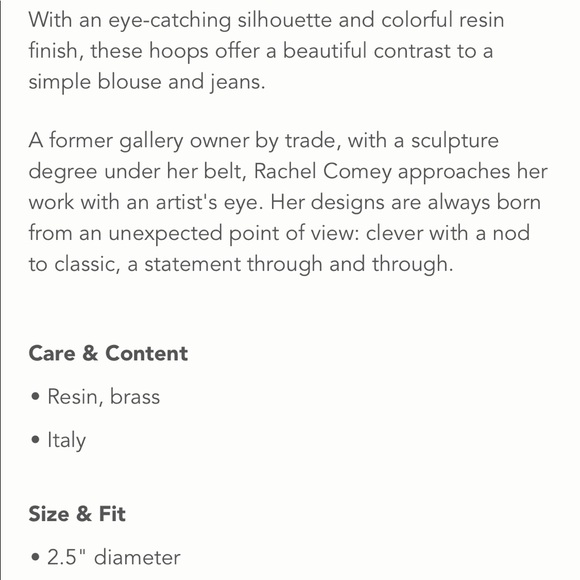 Anthropologie Acrylic Hoop Earrings - Picture 4 of 8